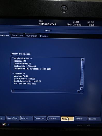 Gebraucht GE Vivid S6 Ultraschallgerät mit 2x Sonden und Sony Drucker