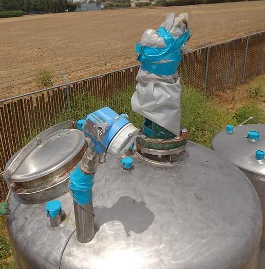Used Tank, 550 Gallon, S/st, Agit, 1.5 HP, 52" x 60", DT/DB #S742667