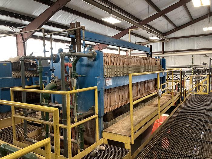 Used Used Ascension Industries Inc. approximately 50 cu.ft. recessed plate filter press