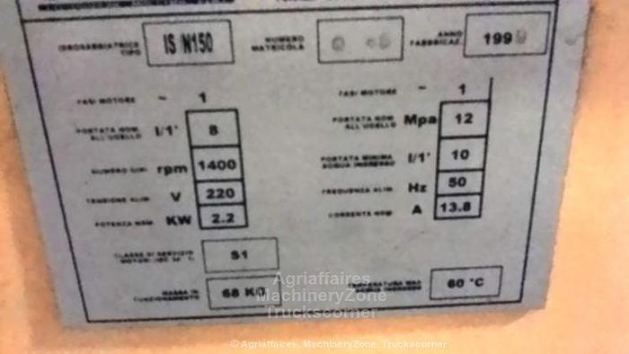 Usato IDROPULITRICE IDROSABBIATRICE CINOMATIC EDIL IDROSAB 150 2,2 KW