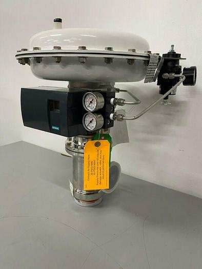 Used Steriflow 978SP 3" Sanitary Control Valve w/ Siemens PS2 HART Positioner