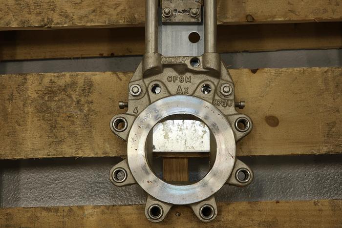 Used Wey 4" Air Operated Knife Gate Valve #44284