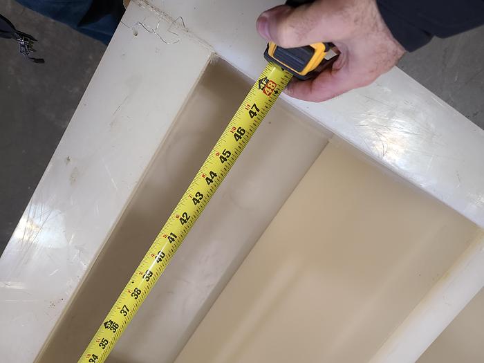 Used Polypro Tank Counter Flow Rinse side and bottom support 70" x 28" x 29" Removable Partition - LARRY PLEASE CHECK DEMENTIONS