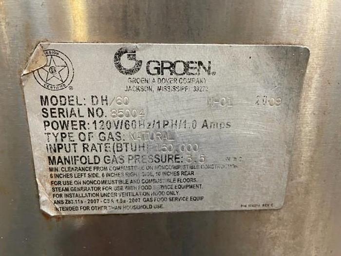 Used Groen 60 Gallon Tilting Jacketed Steam Kettle