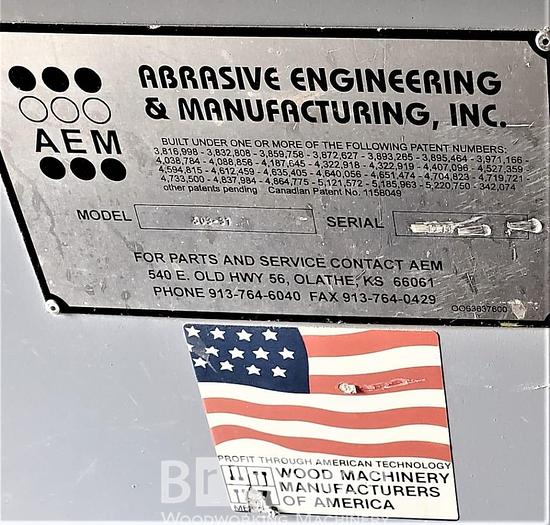 Used 1992 AEM 503-37 Widebelt Sander