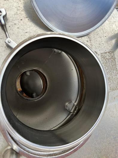 Used Tank, 30 Gallon, 316L Stainless Steel, FV, Cone Bottom, Precision Stainless #S744747