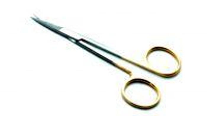 Used Ophthalmic Scissor Iris Straight Tungsten Carbide 115mm (4-1/2in)