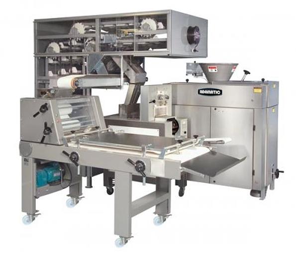 Like-new ADAMATIC COMBINATION BREAD AND ROLL MAKEUP LINE1, 2 OR 3 POCKET