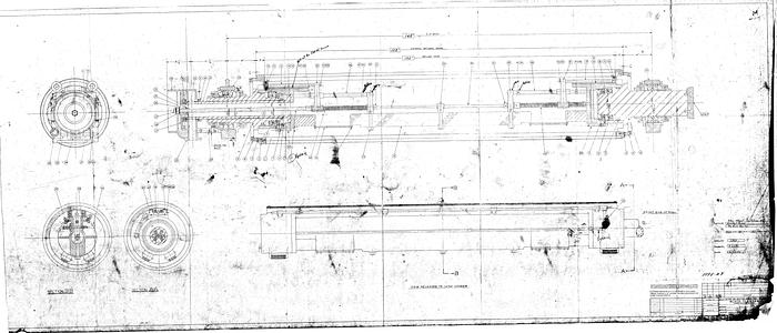 Used Black Clawson  Suction Press Roll, 22" Diameter Shell, 24" Overall Diameter, 122" Drilled Face, 4" Suction Box. Total Face Length 127-7/8", Bearing Centerlines 148", Overall Length 184-3/8" #26160