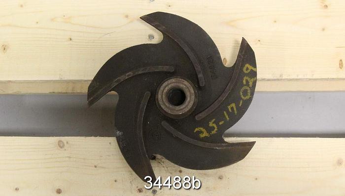 Used Goulds 3196 Impeller, 2x3x10, 5-Vane, 9" Diameter, Pattern 54020 #34488
