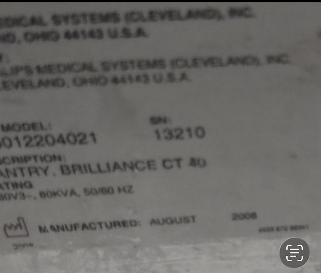 Used 2008 Philips Brilliance CT