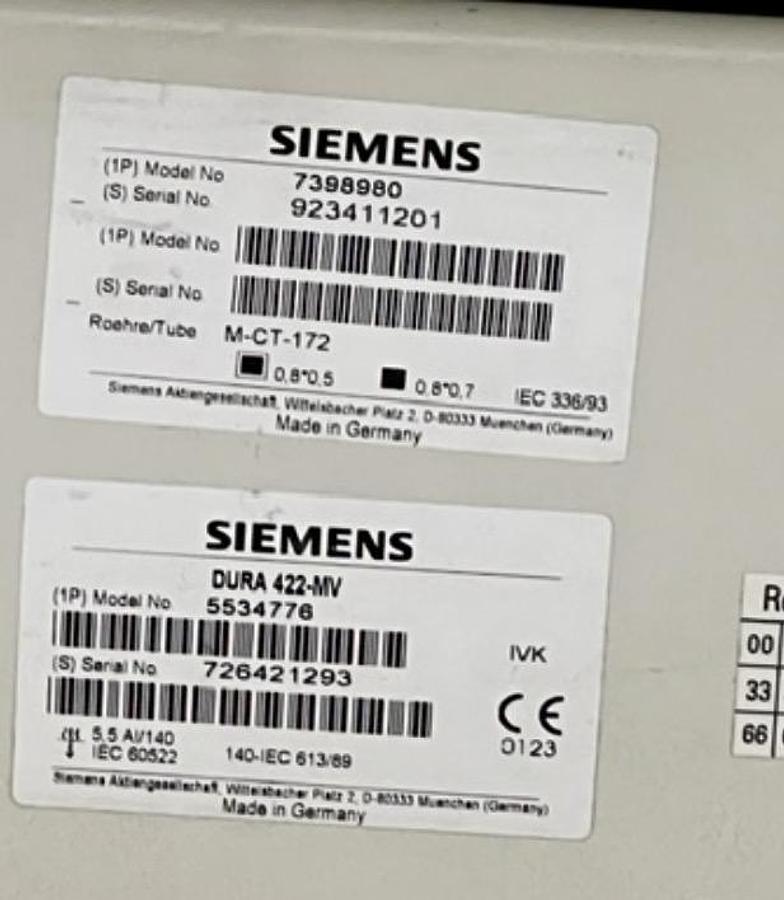 Used 2012 Siemens Somtatom Emotion