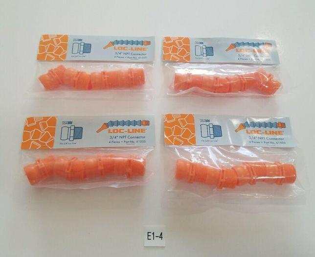 *NEW* LOT OF 4 Loc-Line 4-PK 3/4" NPT Connector Coolant Hose Component
