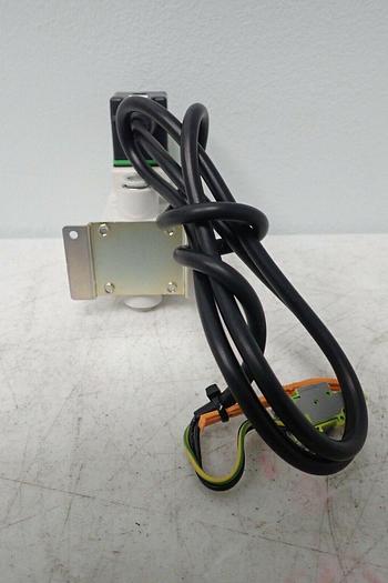 Used SMC Corporation VX220HG 2 Port Solenoid VX2 Valve with Murr Elektronik AC/DC-10A