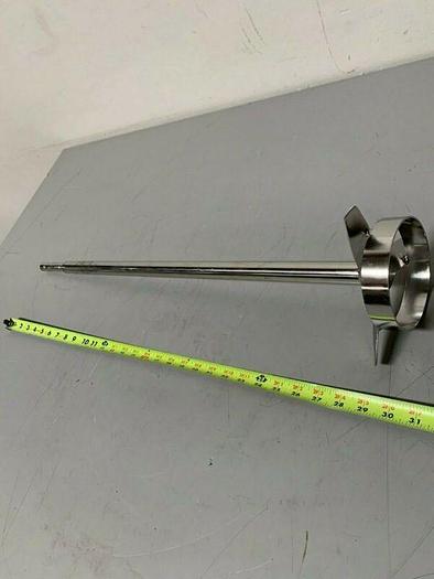 Used 30" Stainless Steel Mixing Shaft w/ 7" Shaft and .75" Diameter