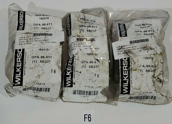 *NEW IN BAG* LOT OF 3 Wilkerson GPA-96-611 3/4" NPT End Blocks 6B237 + Warranty!
