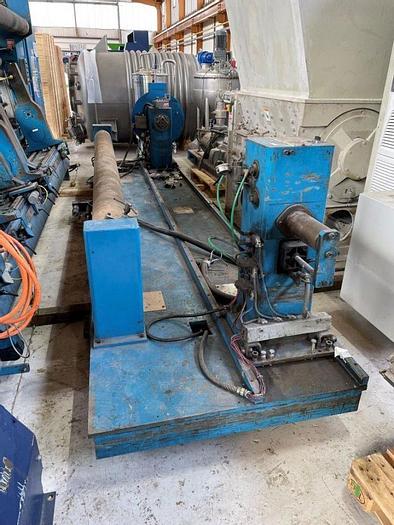 Used 141" DUSENBERY DUPLEX CENTER SURFACE SLITTER REWINDER