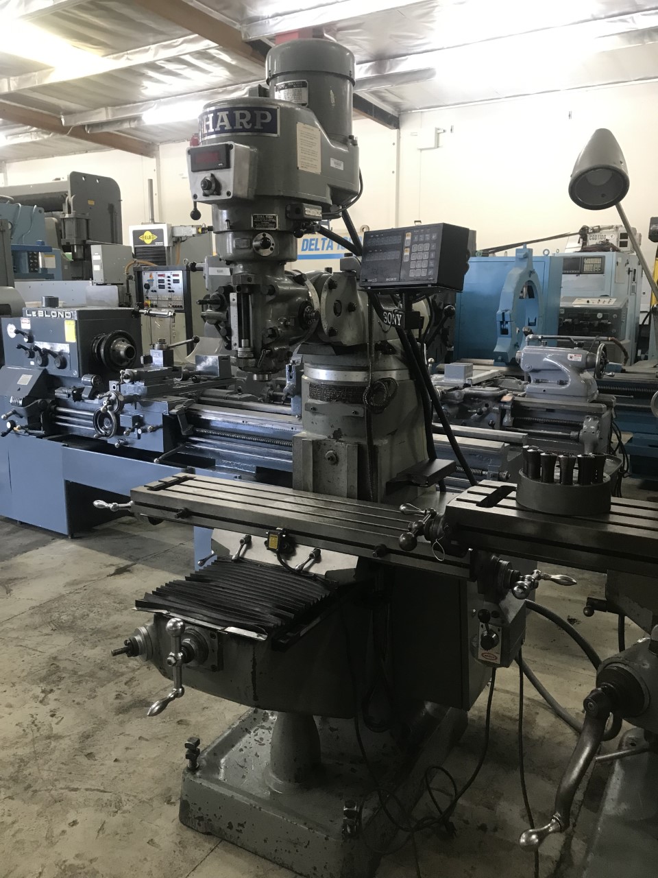 Used SHARP LMV-42-DVS VERTICAL MILL 9" X 42" #6300