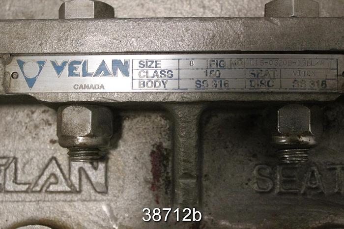 Used Velan 8" Hand Operated Knife Gate Valve, L15-0320B-13BL #38712