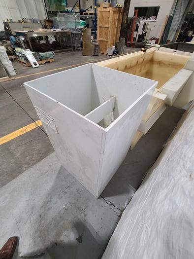 Used Polypro Tank Counter Flow Rinse side and bottom support 24" x 24" x 42"