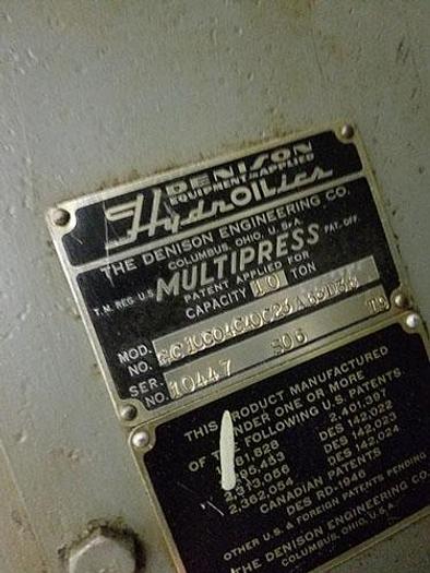 Used Denison 10-Ton Hydraulic Press