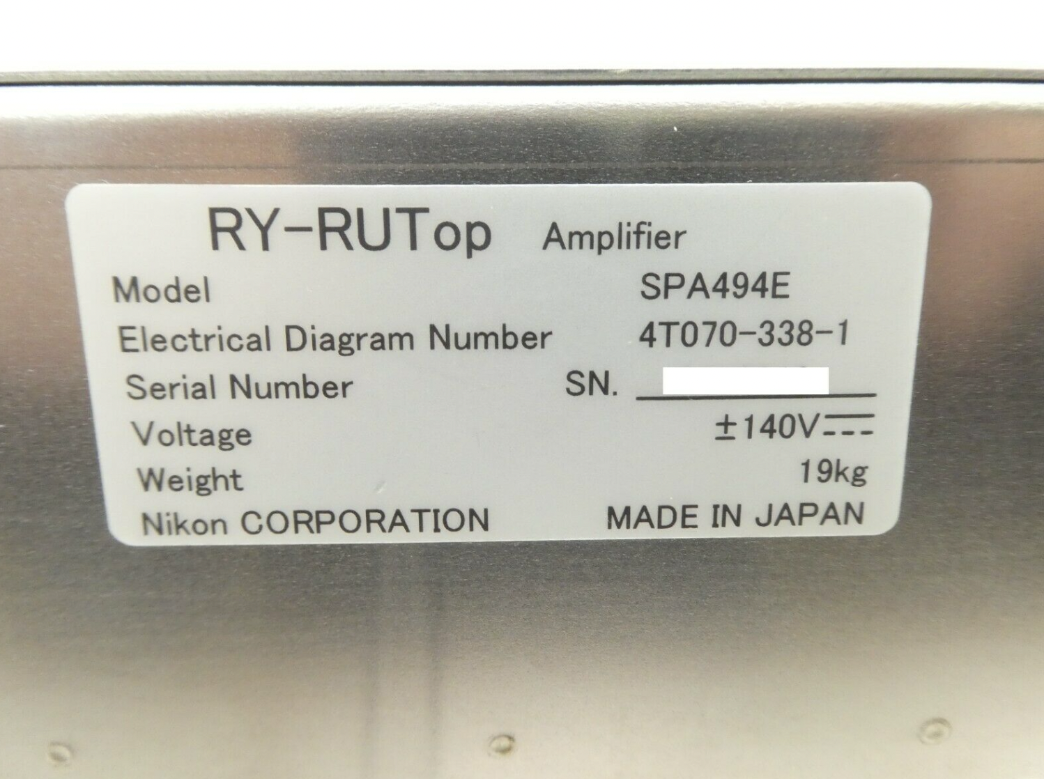 Used Nikon 4T070-338-1 RY-RUTop Amplifier SPA494E 4S013-944 NSR-S620D Working Spare