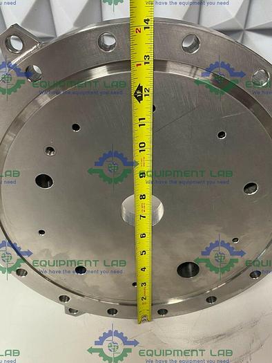 Used Buchiglasuter 14" Diameter Stainless Steel Vessel Cap w/ Multiple Ports 150 PSI @ 250°C