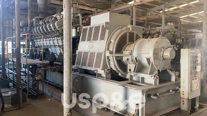 Used 3 MW 1997 Used Mitsubishi 16KU30A HFO Generator Sets