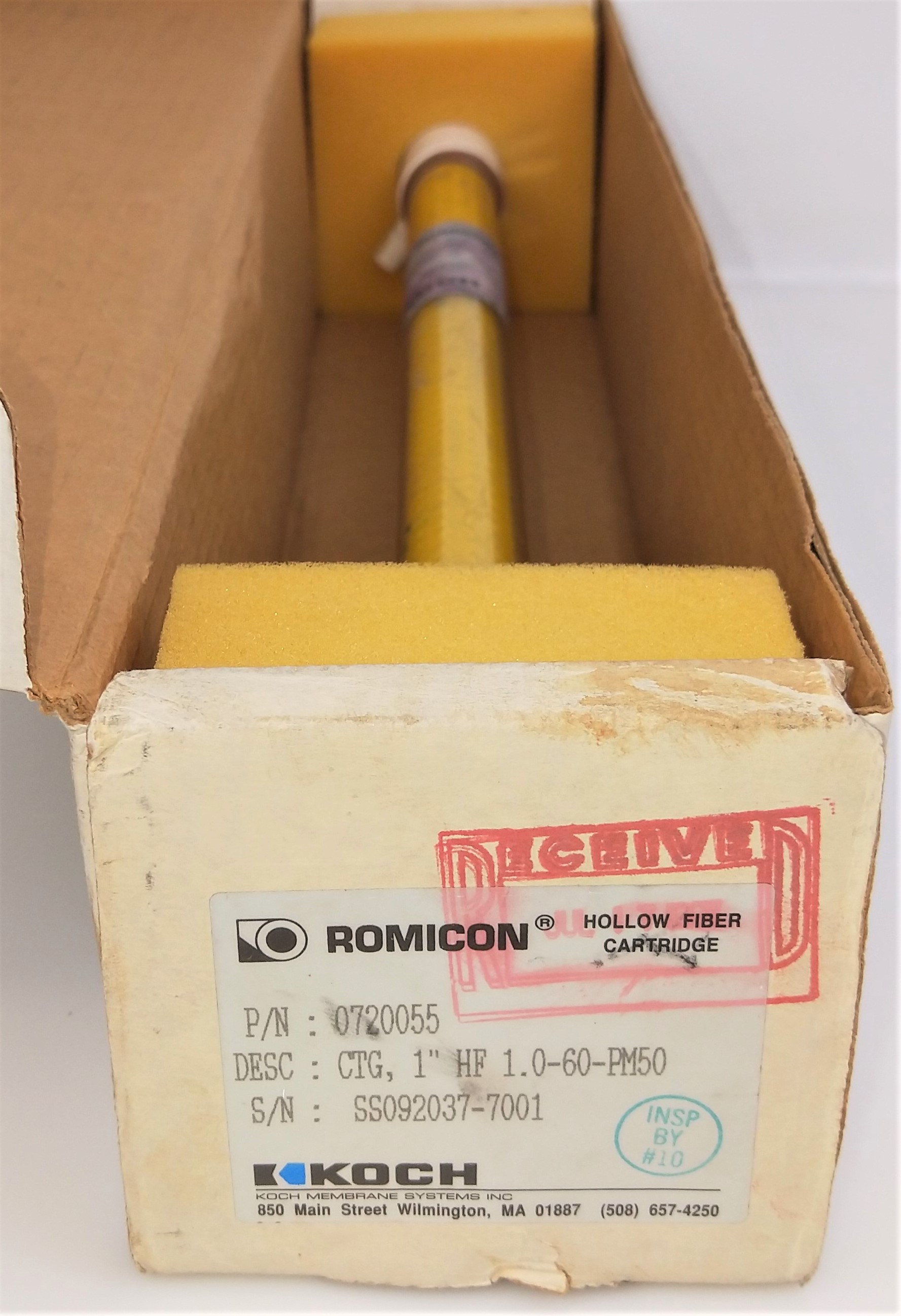 Used Koch Romicon 0720055 Hollow Fiber Cartridge - PM50