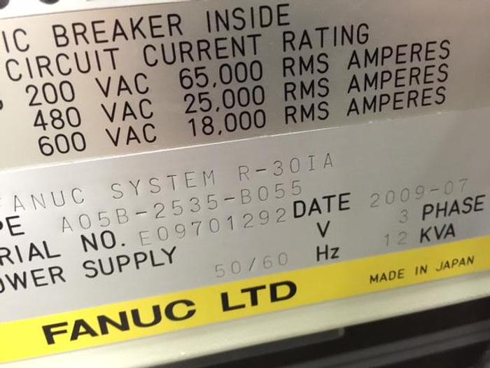 Used FANUC R-2000IB/125L.'s 6 AXIS ROBOT WITH R-30iA CONTROLS
