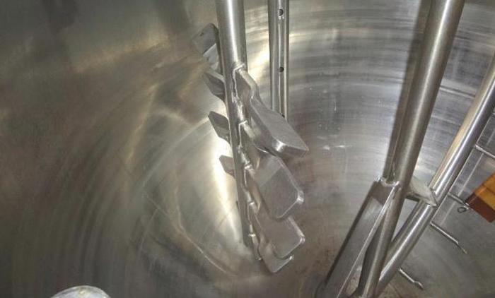 Used HAMILTON "300" GAL. "DIRECT" STEAM KETTLE STATIONARY, DUAL AGITATION & SCRAPE SURFACE, (#826C)