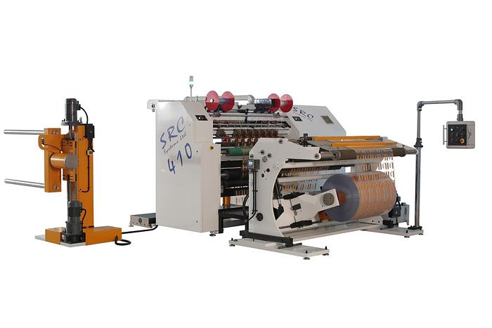 Used 40" (1000MM) NEW SRC SYSTEMS MODEL 410 DUPLEX TURRET SLITTER REWINDER