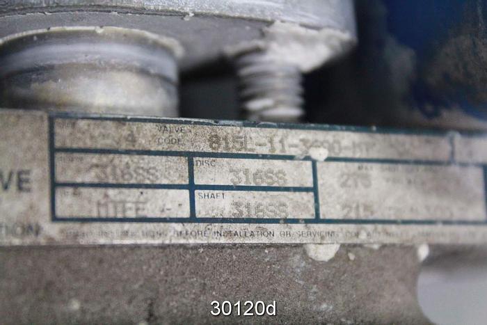 Used Neles Jamesbury 4" Hand Operated Butterfly Valve #30120