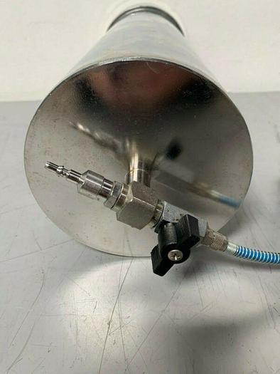 Used Sartorius 10 Liter Stainless Steel 20" x 7" Vessel w/ Pneumatic Hose