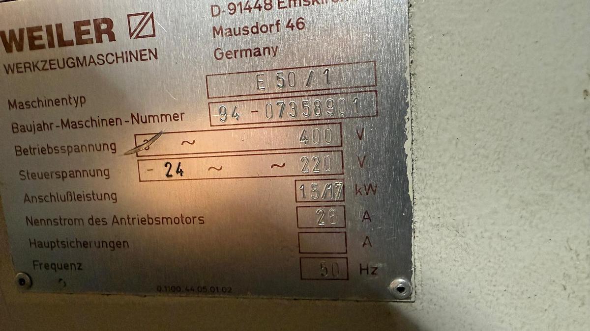 Used Tokarka Weiler E50/1