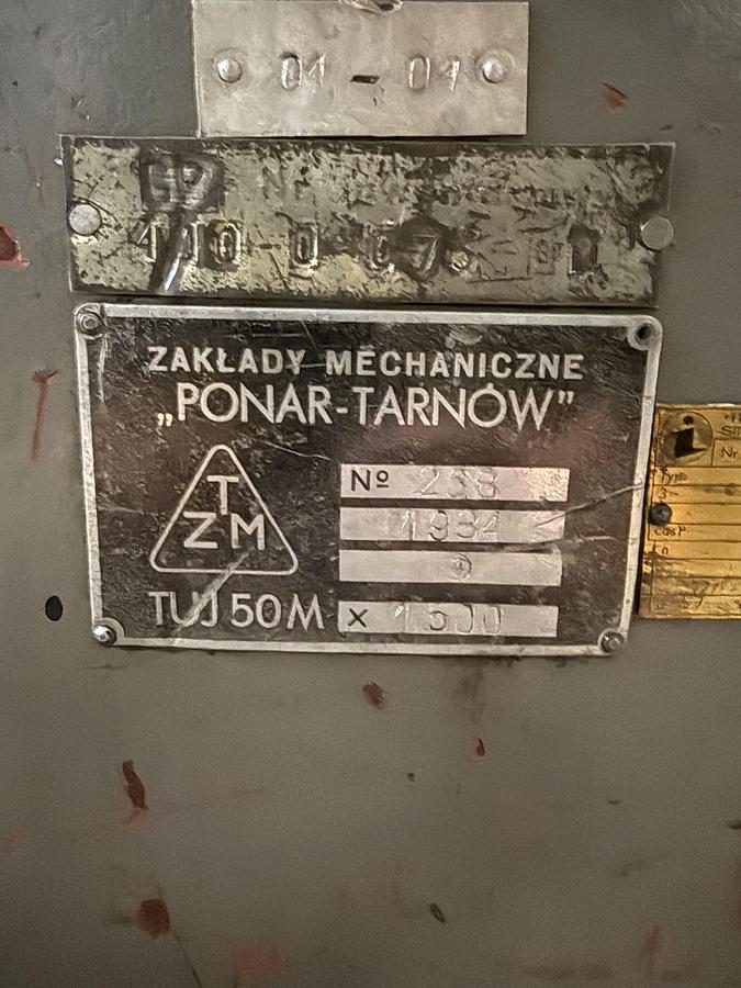 Used Tokarka Tarnów TUJ 50M / 1500