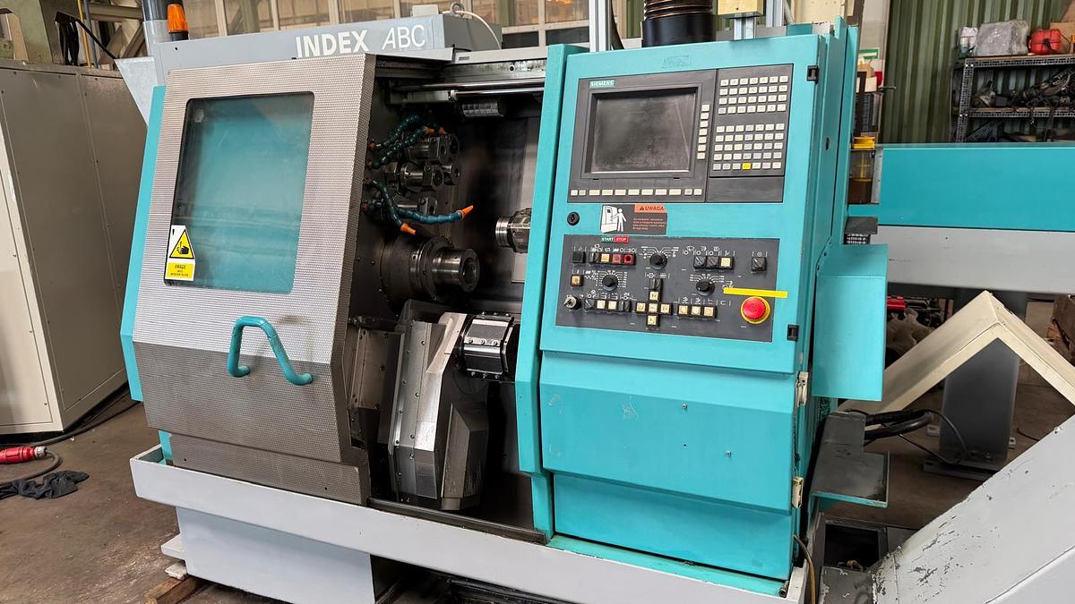 Used Tokarka CNC INDEX ABC  z podajnikiem pręta 