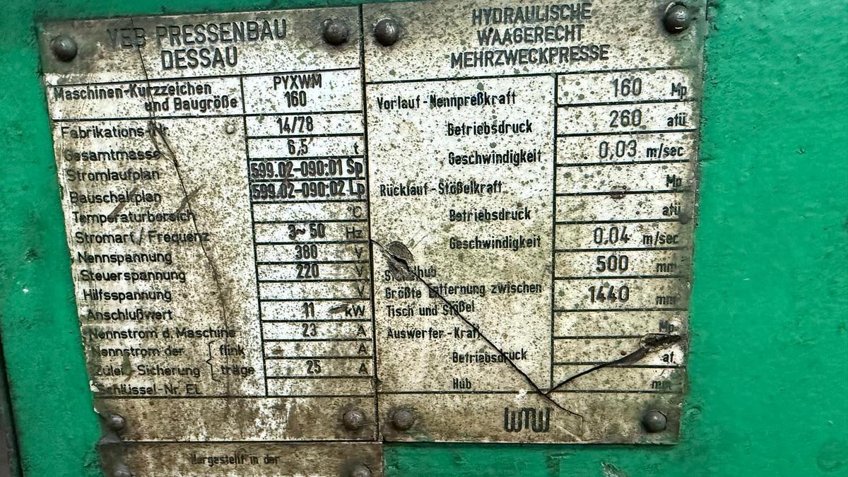 Used Prasa bokserka PYXWM 160