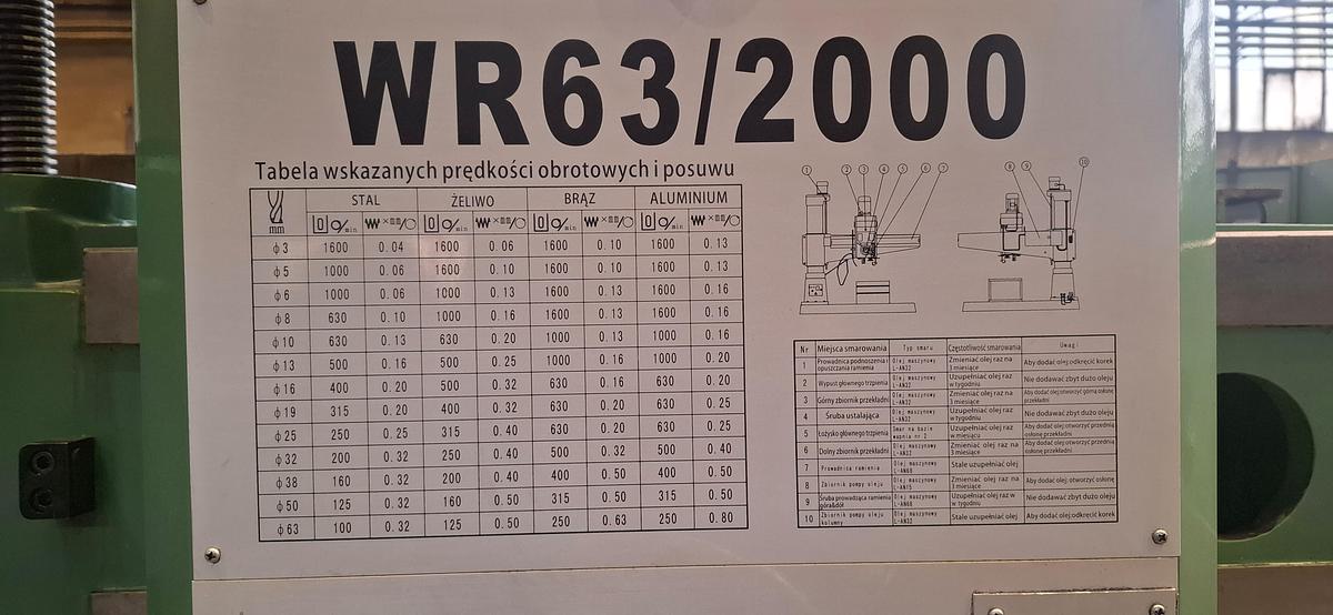 Used Wiertarka promieniowa PAX WR 63/2000