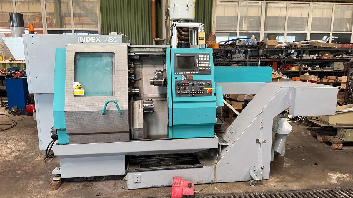 Used Tokarka CNC INDEX ABC z podajnikiem pręta