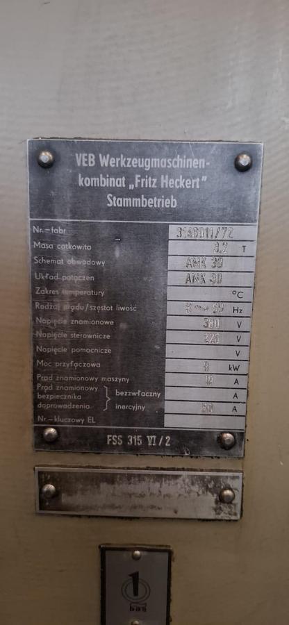 Used Frezarka WMW FSS 315