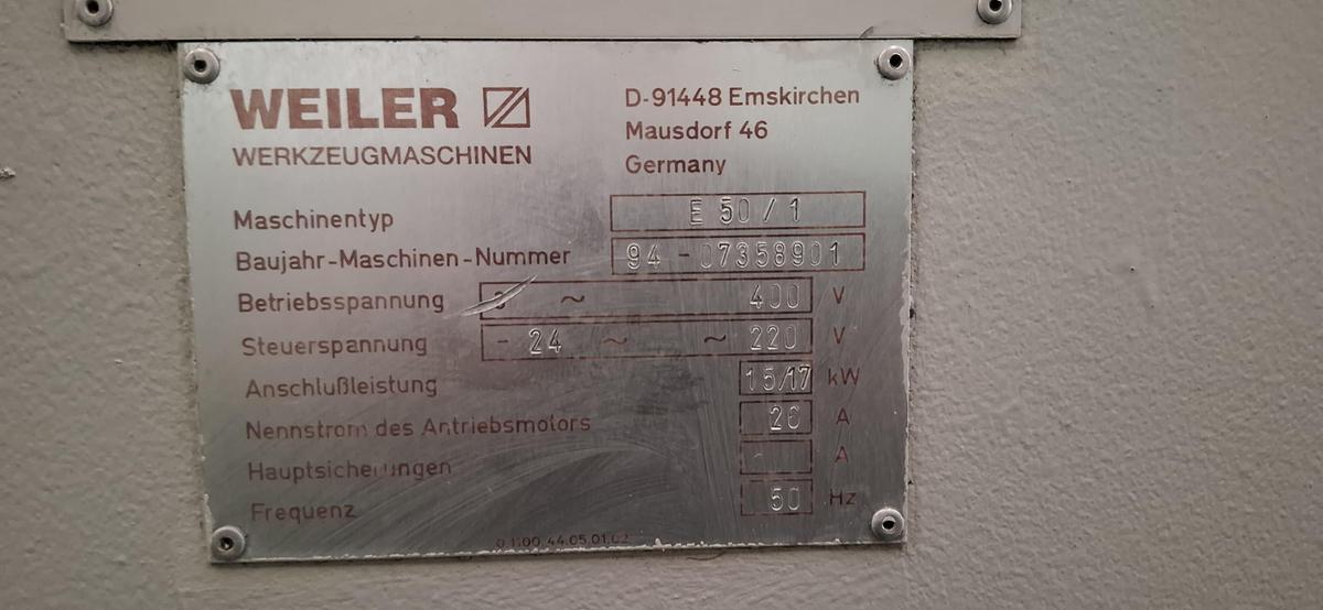 Used Tokarka Weiler E50/1