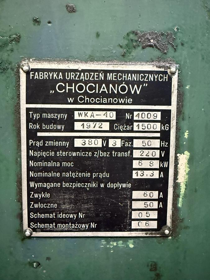 Used Wiertarka kolumnowa CHOFUM WKA 40