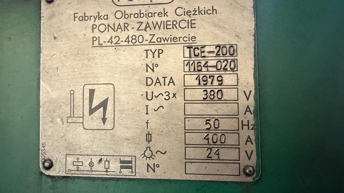Used Tokarka Poreba TCE 200