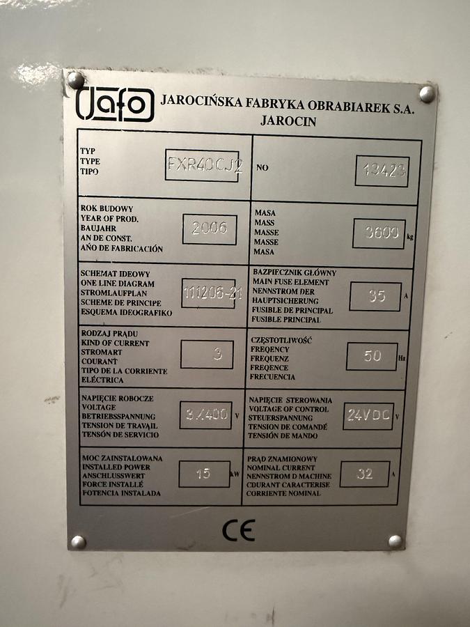 Used Frezarka Jafo FXR40CJ2