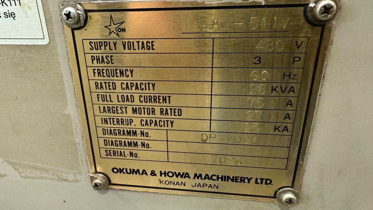 Used Okuma Millac 511V