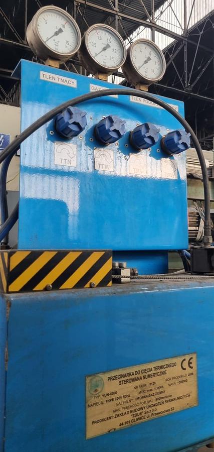 Used Wypalarka gazowa ZBUS Gliwice YUN 6000 X 14000