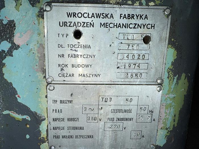 Used Tokarka TUD 50x700