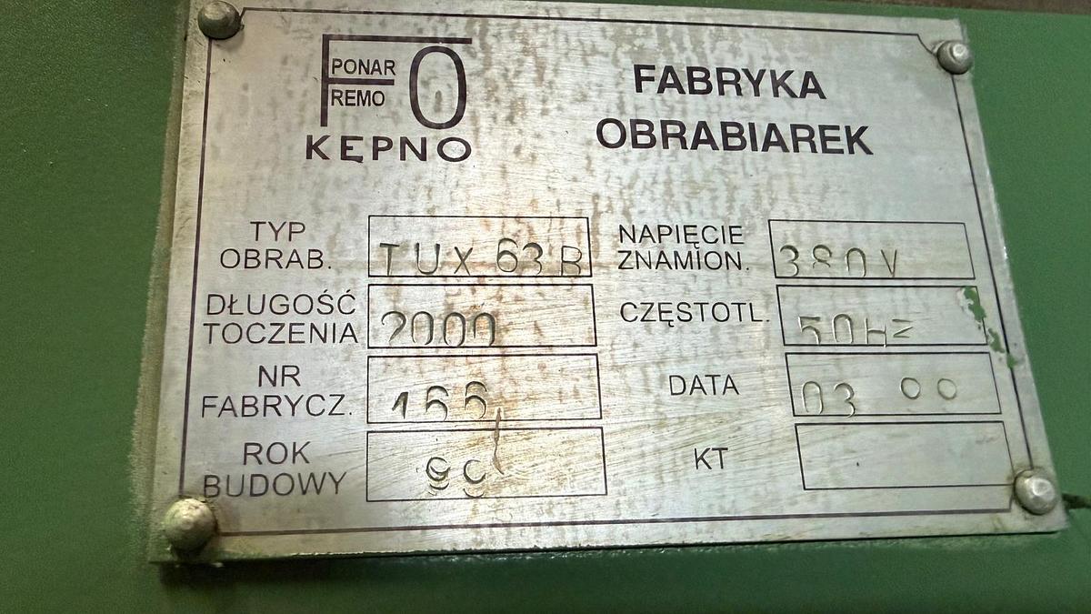 Used Tokarka PONAR Kępno TUX 63 B