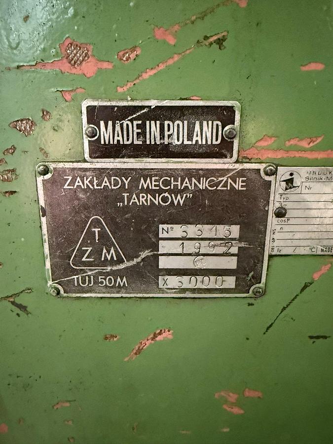 Used Tokarka Tarnów TUJ 50/3000